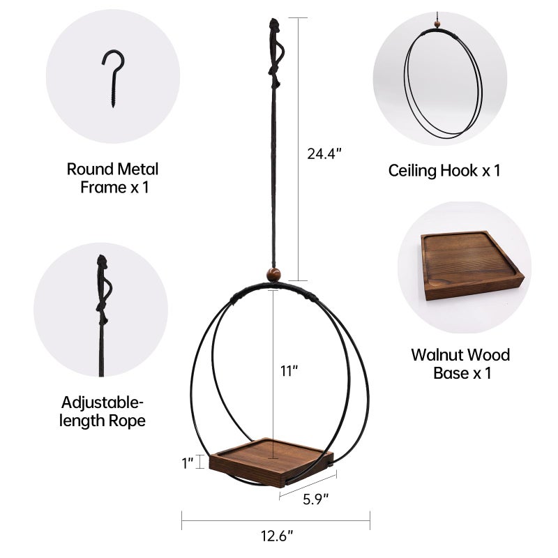 Adnkwolivt Hanging Planter for Indoor Plants - Outdoor Plant Hanger, Mid Century Metal Plant Hanger, Indoor Conner Ceiling, Gift for Mom, Plant Lovers, Housewarming - Image 4