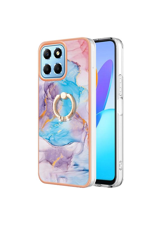 S-TOP Case For Honor X8 5G / X6 4G Electroplating IMD TPU Phone Case with Ring - Image 1