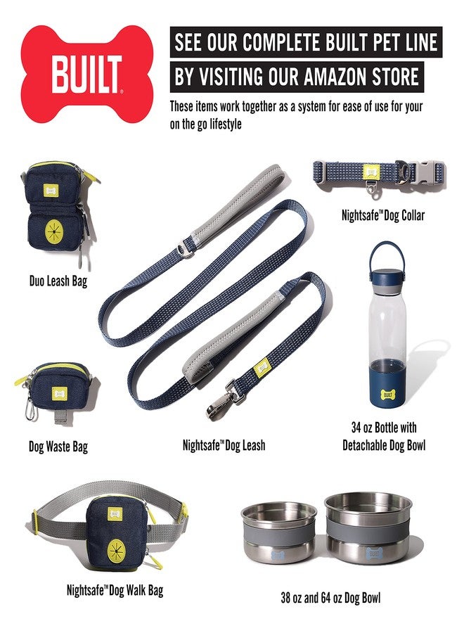 BUILT Pet Waste Bag Dispenser, Navy and Yellow - Image 4