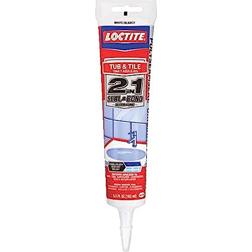Loctite 1515861 Polyseamseal Tub & Tile Adhesive Caulk 5.5-Ounce Tube (White, Pack of 1) - Image 1