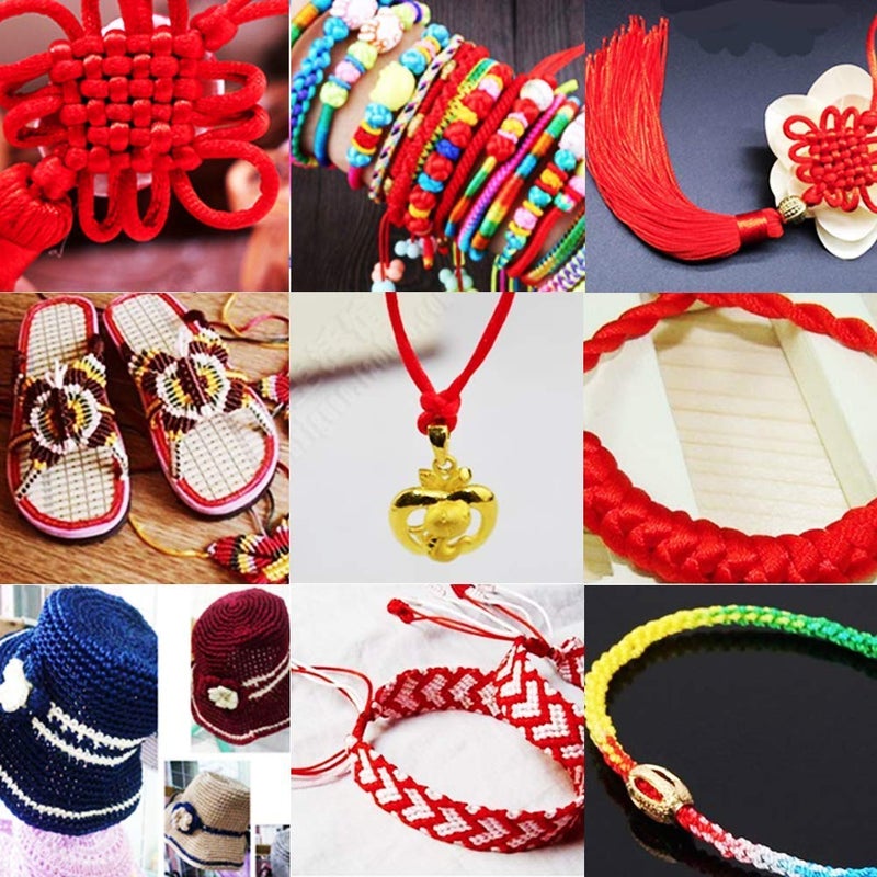 PH PandaHall 600 Yards 1mm Rattail Cord Nylon String Satin Cord 20 Colors Silk Cord Beading String for Necklace Friendship Bracelet Beading MacramÃ© Kumihimo Chinese Knot Dream Catchers Braid Hair - Image 3