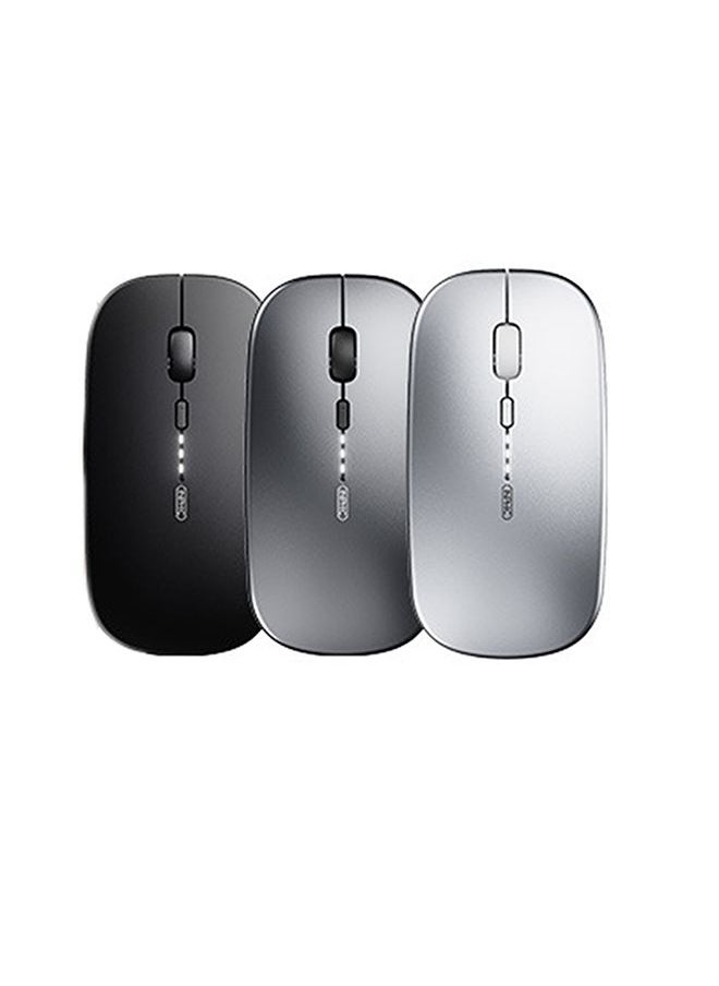 BURAQ Inphic PM1 Office Mute Wireless Laptop Mouse, Style:Battery Display(Metallic Gray)  - Image 2