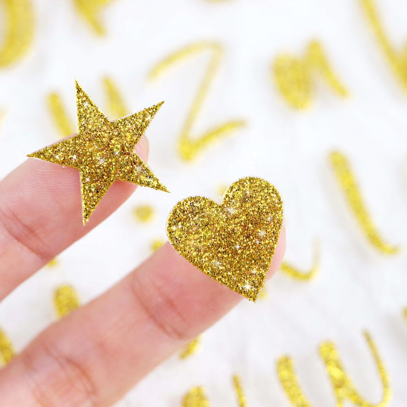 Metsyth 1215 Pieces 15 Sheets Letter Stickers Glitter Sticker Letters Small Self Adhesive Alphabet Number Vinyl Stick on Letter Stickers for Scrapbooking Mailbox Christmas Gift Crafts Decoration(Gold,1 Inch) - Image 4
