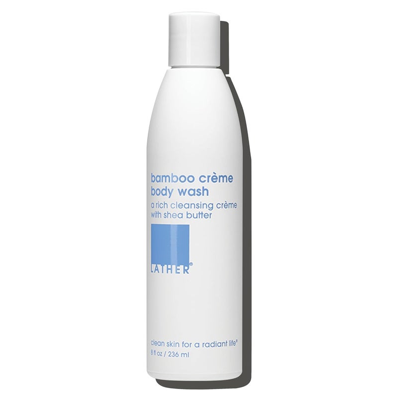 LATHER Bamboo Crme Natural Body Wash 8 fl oz Shower Gel Cleanser Gentle Body Soap Essential Oils Bamboo Shea Butter Lavender All Skin Types Vegan Cruelty Free Beauty Skincare - Image 1