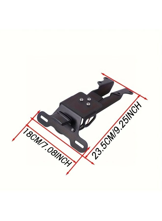 Black Aluminum Alloy License Plate Frame Bracket For Yamaha Tracer 700 GT 2016 2024 - Image 2