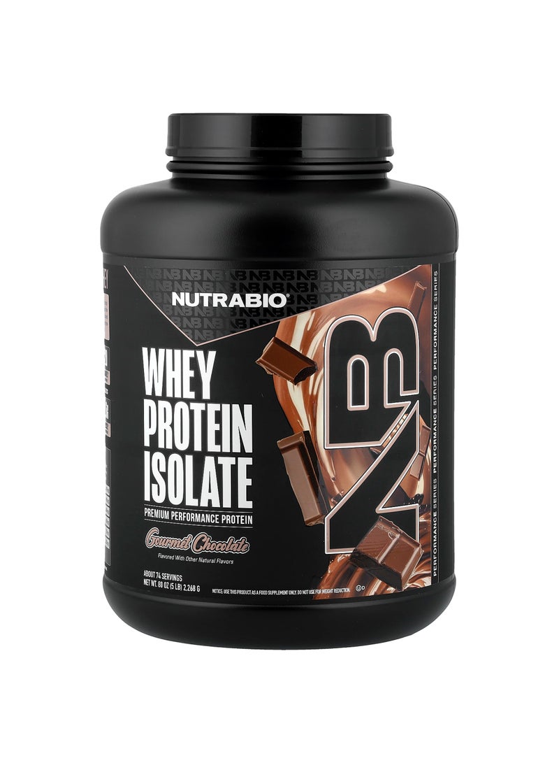 NutraBio Whey Protein Isolate, Dutch Chocolate, 5 lb (2,268 g)