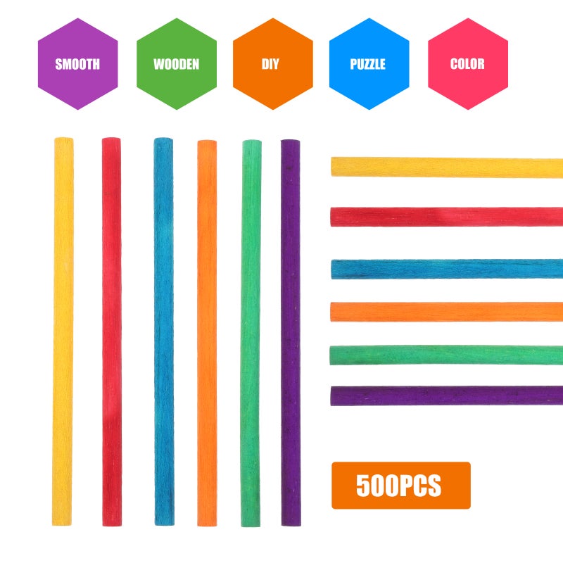 500 Pcs Ice Cream Sticks Ice Cream Making Rods Sticks DIY Ice Cream Supplies - Image 1