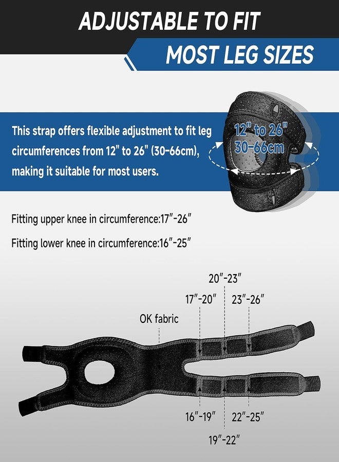 BOKKY Knee Brace for Women Men - Knee Compression Sleeve & Patella Band Support - Adjustable Knee Pads for Running, Injury Recovery, Arthritis - Knee Sleeves for Women and Men - Image 2