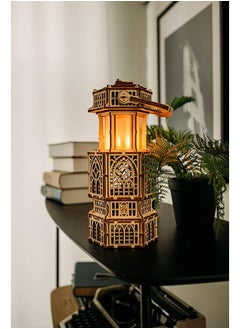 Wood Trick Wood Trick Antique Lantern Luminous LED 3D Wooden Puzzles for Adults and Kids to Build - 2-Mode Lighting - Engineering DIY Project Mechanical 3D Puzzle Model Kits for Adults  - Image 1