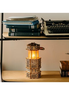 Wood Trick Wood Trick Antique Lantern Luminous LED 3D Wooden Puzzles for Adults and Kids to Build - 2-Mode Lighting - Engineering DIY Project Mechanical 3D Puzzle Model Kits for Adults  - Image 3