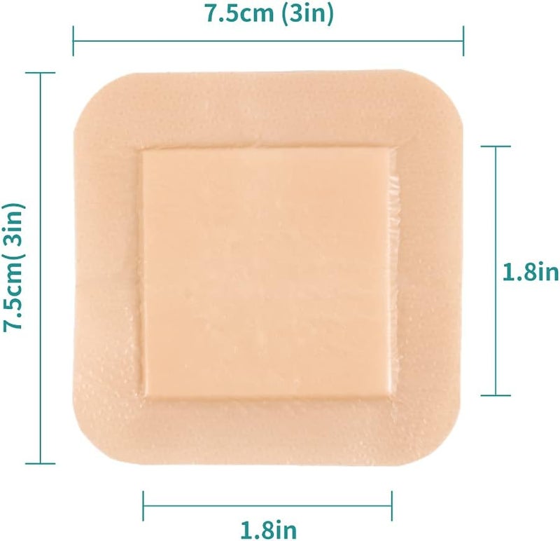 Dimora Silicone Foam Dressing with Border 3x3 10 Pack  4x4 10 Pack - Image 3