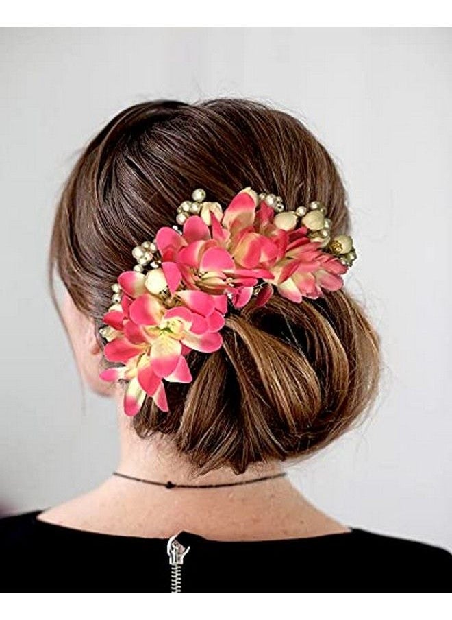 Hair Flare - 2107 Hair Pin Accessories For Women Hair Pins For Wedding Anniversary Pack Of 1 Dark Pink - Image 1