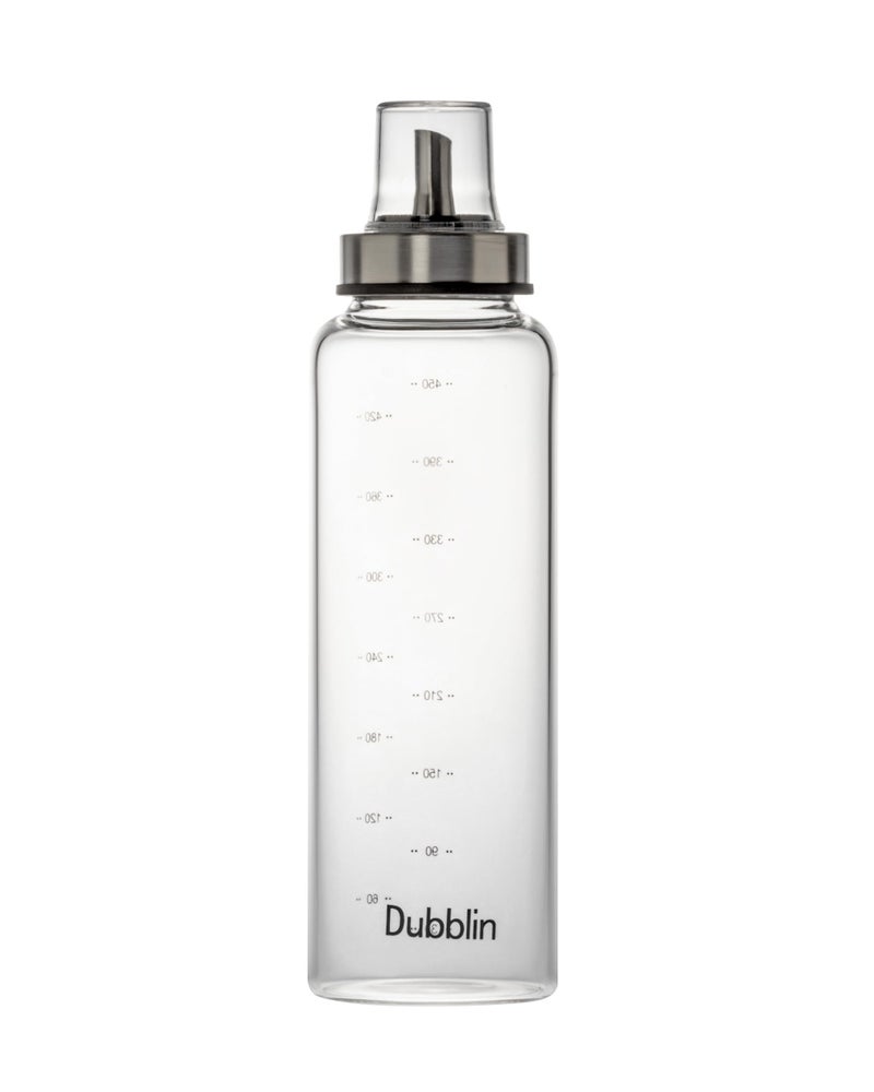 DUBBLIN Cook Oil Bottle Dispenser - 500 ml | Borosilicate Glass Oil Dispenser | Microwavable, Food Safe, 100% Flame Proof - Image 1