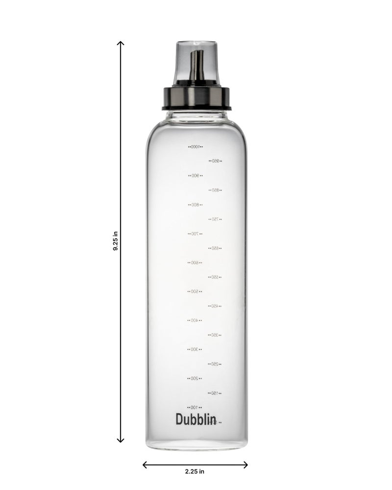 DUBBLIN Cook Oil Bottle Dispenser - 500 ml | Borosilicate Glass Oil Dispenser | Microwavable, Food Safe, 100% Flame Proof - Image 3