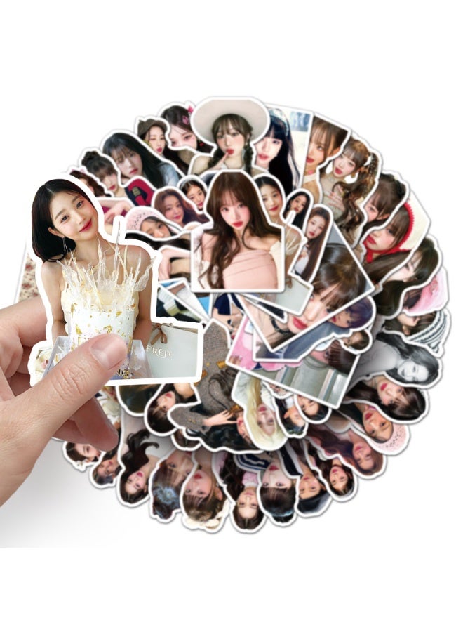 NIBEMINENT 50 Pcs Kpop IVE - Jang Wonyoung Deco Kit Waterproof Stickers, High Definition Printing Bright Colors, Suitable for Laptop Skateboard Luggage Water Bottle Guitar DIY - Image 3