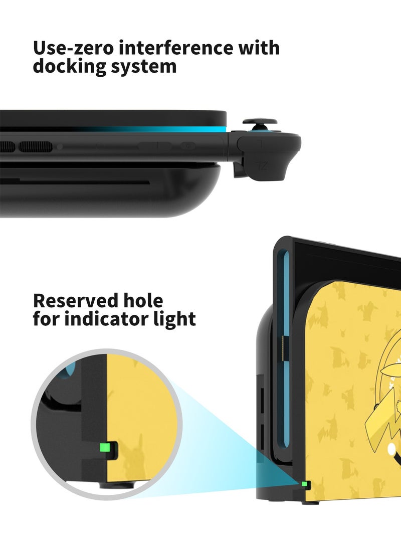 بيكسنست غطاء مزخرف لجهاز Nintendo Switch 2 Dock، مناسب لقاعدة Nintendo Switch 2 Dock، ملحقات قاعدة وحدة التحكم (أصفر) - Image 3