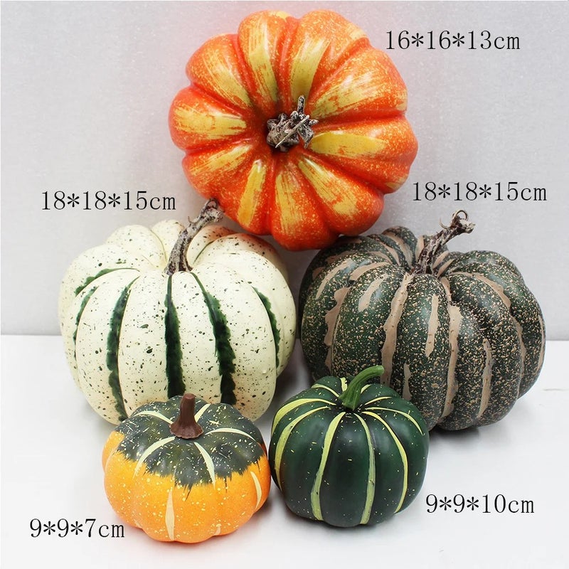 Bluejw Foam Pumpkins Halloween Decoration - Artificial Pumpkins Vegetables & Fruits Fall Harvest Decor - Image 4