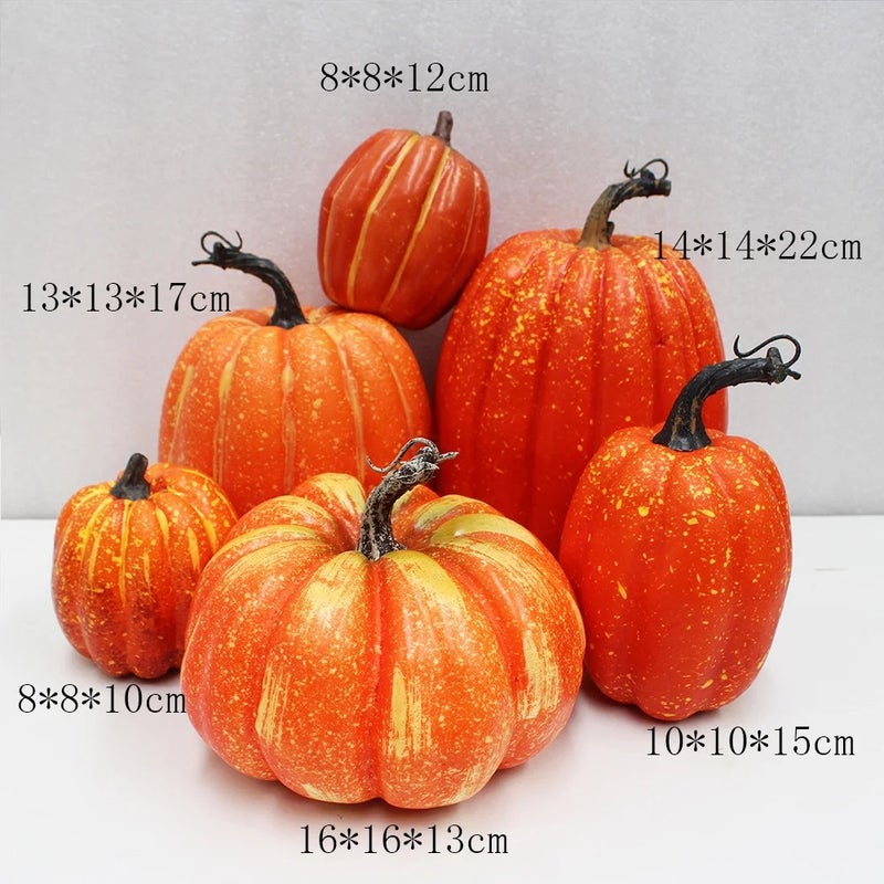 Bluejw Foam Pumpkins Halloween Decoration - Artificial Pumpkins Vegetables & Fruits Fall Harvest Decor - Image 3