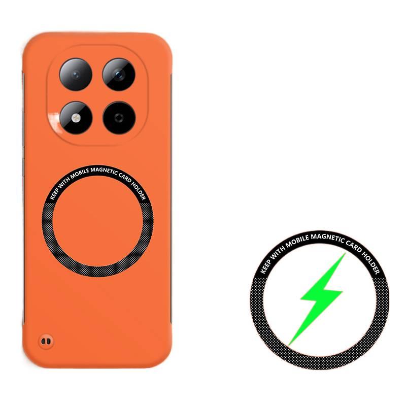 Drop Protection for Redmi Note 15 with Frameless Design and Matte Finish in Orange in Plastic for Family Use - Image 1