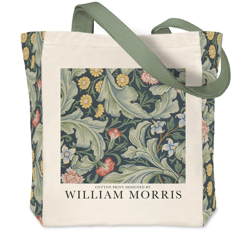 Crocothemis Aesthetic Canvas Tote Bag for Women, Vintage William Morris Art Pattern Reusable Large Tote Bag - Cute Gifts for Girls & Women -A04 - Image 1