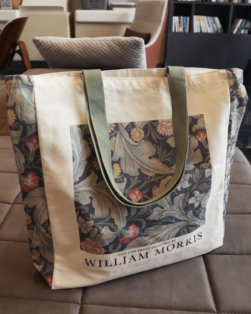Crocothemis Aesthetic Canvas Tote Bag for Women, Vintage William Morris Art Pattern Reusable Large Tote Bag - Cute Gifts for Girls & Women -A04 - Image 3