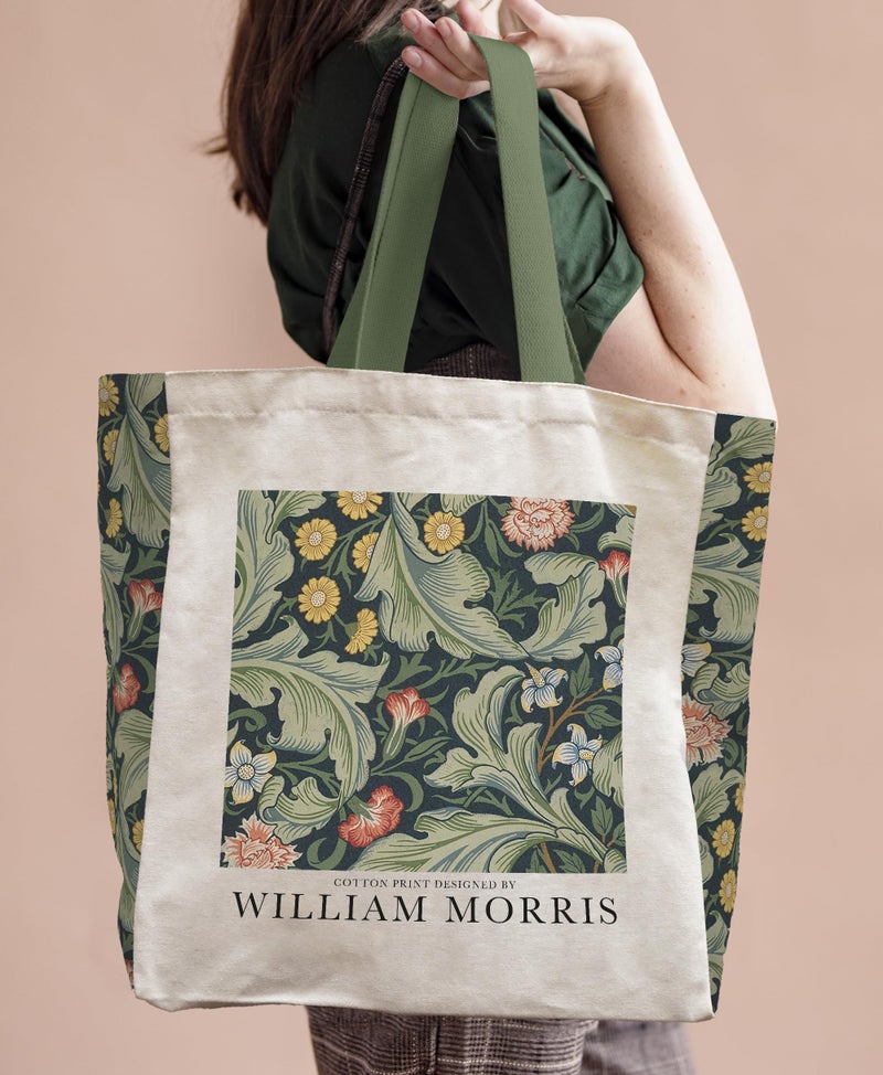 Crocothemis Aesthetic Canvas Tote Bag for Women, Vintage William Morris Art Pattern Reusable Large Tote Bag - Cute Gifts for Girls & Women -A04 - Image 2