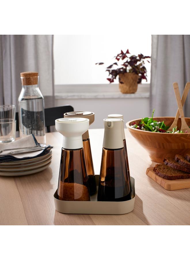 زبون زجاجة مع فوهة صب، زجاج/بني، 19 سم - Image 3