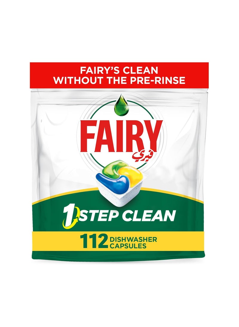 Automatic Dishwasher Tablets Lemon Scent 112 Tablets 112 Capsules