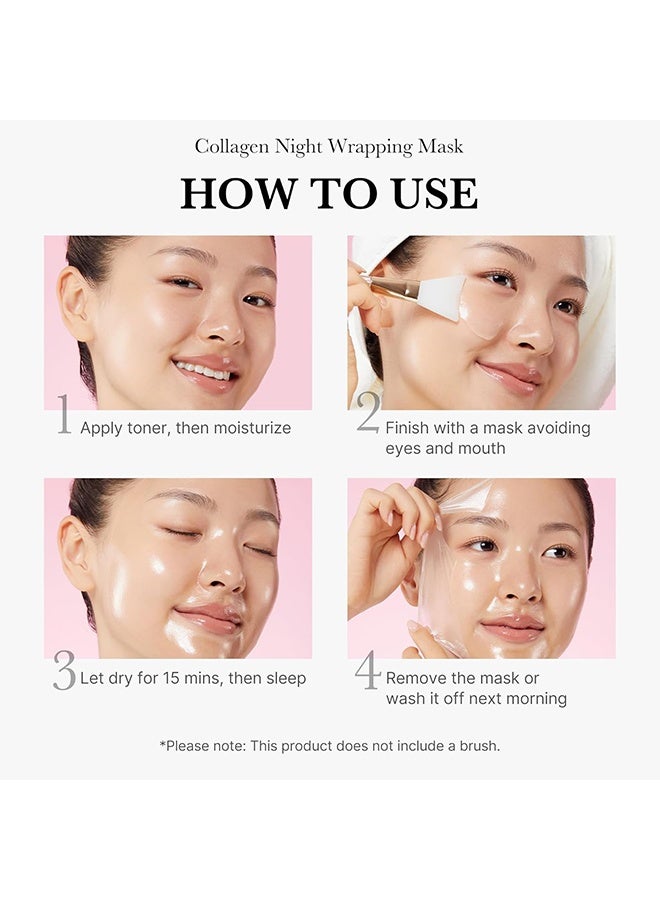 MAYCHEER Collagen Night Wrapping Mask, Overnight Sleeping Mask with Niacinamide & Ceramide NP, Hydrating & Plumping Skin Barrier Repair Mask 75ml - Image 5
