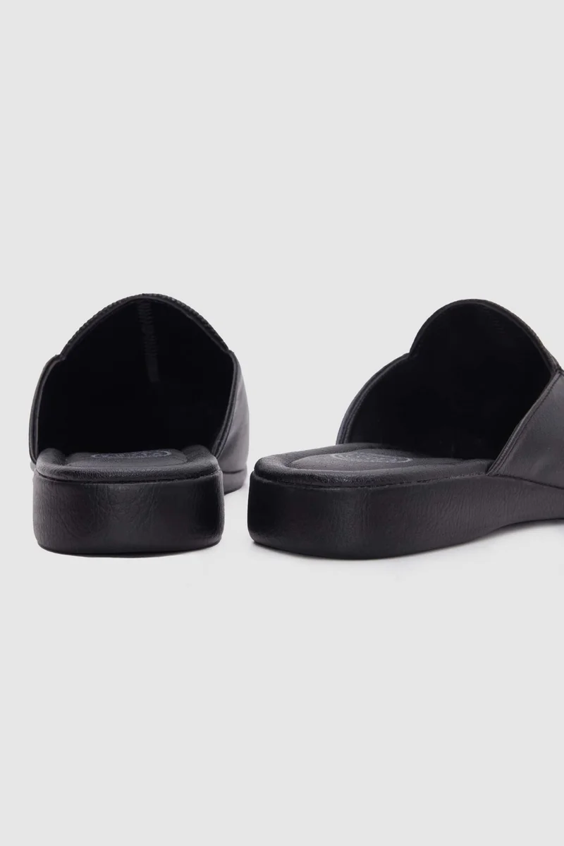 D'S DAMAT Ds Groom Black Patterned Guest Dowry Groom Home Men's Slippers