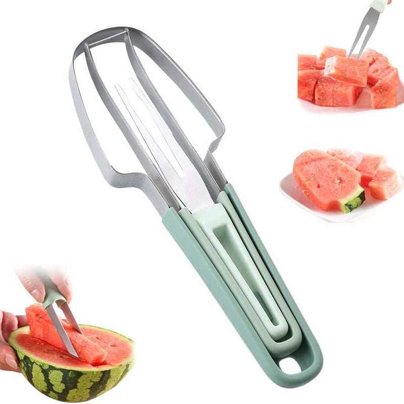 2024 Watermelon Cutting Knife, 3-in-1 Watermelon Slicer, Stainless Steel Watermelon Windmill Cutting Machine, 3-in-1 Summer Watermelon Cutting Tool Slicer Knife Set - Image 2