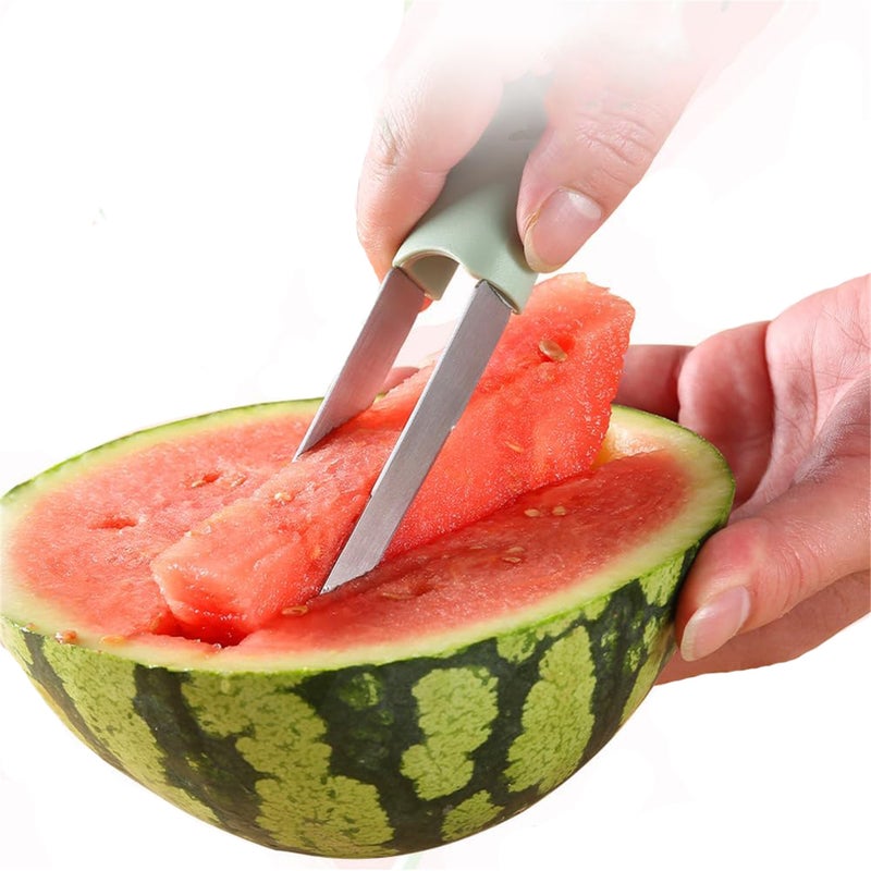2024 Watermelon Cutting Knife, 3-in-1 Watermelon Slicer, Stainless Steel Watermelon Windmill Cutting Machine, 3-in-1 Summer Watermelon Cutting Tool Slicer Knife Set - Image 4