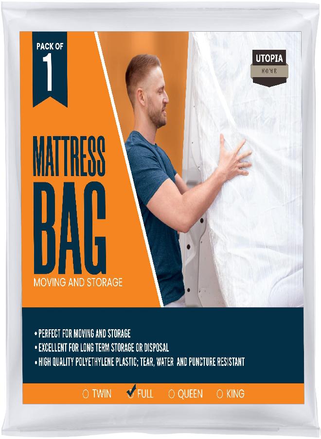 Utopia Home Mattress Bag for Moving and Storage (Pack of 2 - King) - 4 Mil Extra Thick Plastic Mattress Cover - Mattress Storage Bag - Image 2