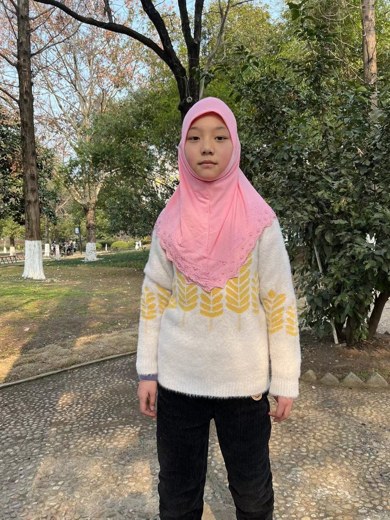 Modest Beauty حجاب جميل للفتيات/الأطفال - حجاب رأس بقطعة واحدة مسلم أميرة مع قماش تشيكي - Image 5