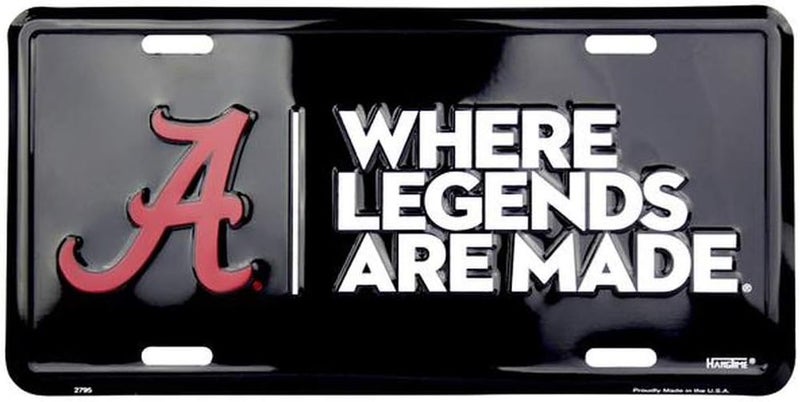 University of Alabama - Alabama Crimson Tide -Alabama Where Legends are Made 6x12 License Plate