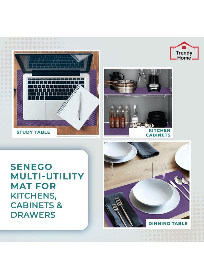 Senego by Trendy Home Anti-Slip Mat for Kitchen (45 cm x 5 m), Food Grade & Washable, Mat for Fridge, Shelves, Cupboards, EVA Shelf Liner Sheet for Drawers & Wardrobe (Diamond Texture, Brown) - Image 5