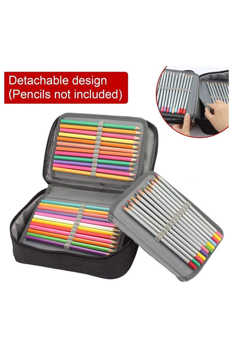 عام حافظة أقلام كبيرة السعة - 72 قطعة، حقيبة أقلام متعددة الوظائف، حاوية أدوات مكتبية ومدرسية منظمة للبنين والبنات. - Image 4