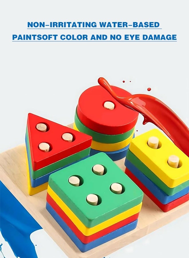أورجنيزر ألعاب مونتيسوري للأولاد والبنات من عمر 1 إلى 3 سنوات، ألعاب للأطفال الصغار من عمر 2 إلى 4 سنوات، هدايا عيد ميلاد للأطفال من عمر 1 إلى 2 سنة، ألغاز تعليمية خشبية، لعبة فرز الأشكال للأطفال الصغار من عمر 1 إلى 3 سنوات - Image 2