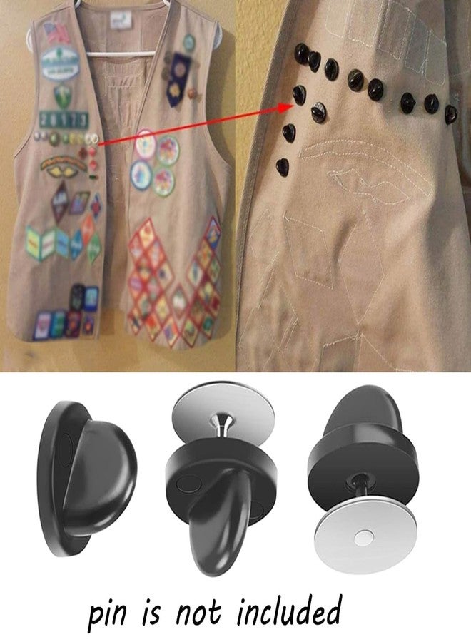 EastyGold Pin Backs Pin Keepers Pin Backings PVC Rubber Butterfly Clutch Pin Lock Clasps Holder Pin Fasteners Cap for Tie Tack Lapel Uniform Badges Replacements 50 PCs - Image 5