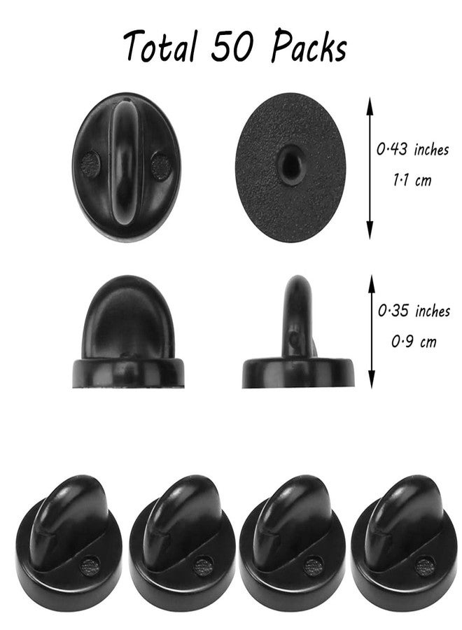 EastyGold Pin Backs Pin Keepers Pin Backings PVC Rubber Butterfly Clutch Pin Lock Clasps Holder Pin Fasteners Cap for Tie Tack Lapel Uniform Badges Replacements 50 PCs - Image 3
