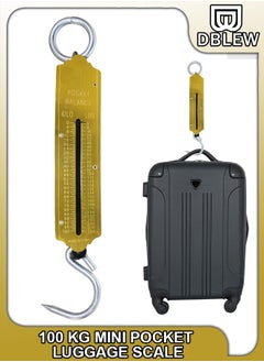 100kg Pocket Spring Balance Mechanical Hanging Loop Weight Measuring Weighing Tool Portable Scale For Home Kitchen Meat Workshop And Luggage Measurements