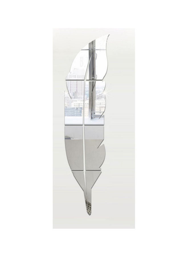 NIBEMINENT DIY Feather Styled Acrylic Mirror Clear 18x1x73centimeter  - Image 1