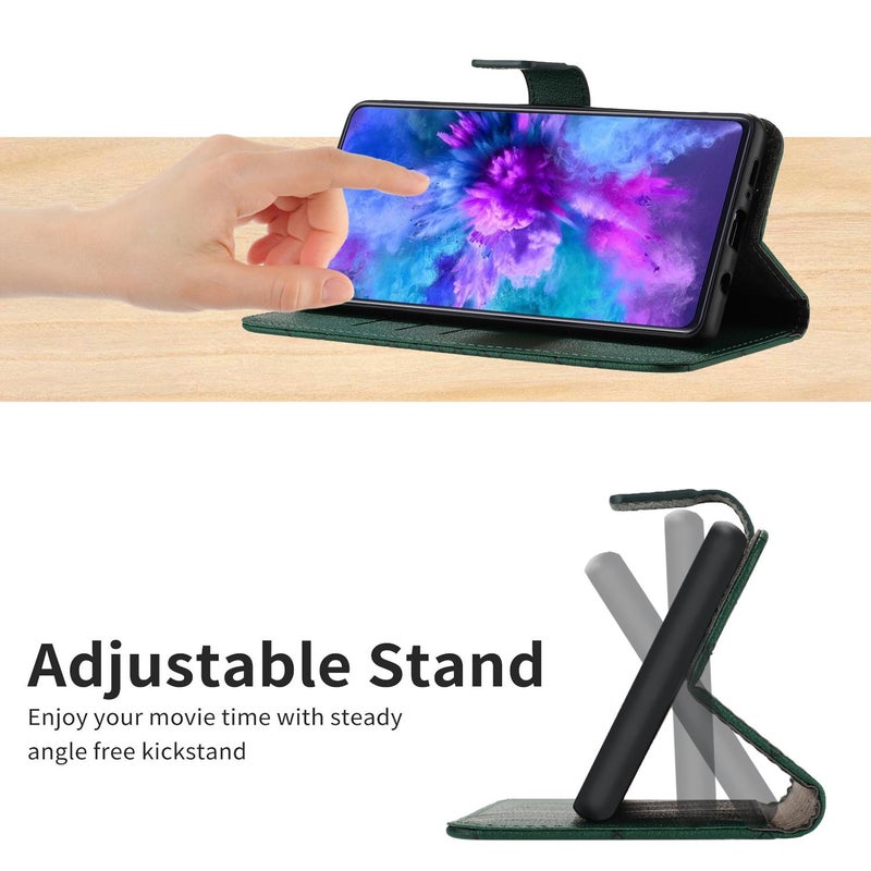 إيروريكس جراب هاتف جلدي بتصميم شبكي معيني الشكل لهاتف Infinix Hot 60 Pro+ 4G (أخضر) - Image 4