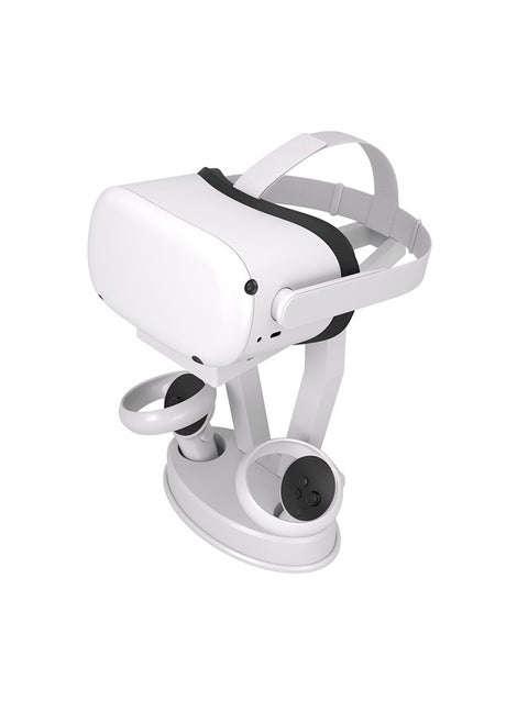 Digicharge VR Headset Stand for Oculus Meta Quest2 / Quest / PS VR Display Mount Station for Headset and Touch Controllers, VR Storage Holder Stand with Base for Controllers