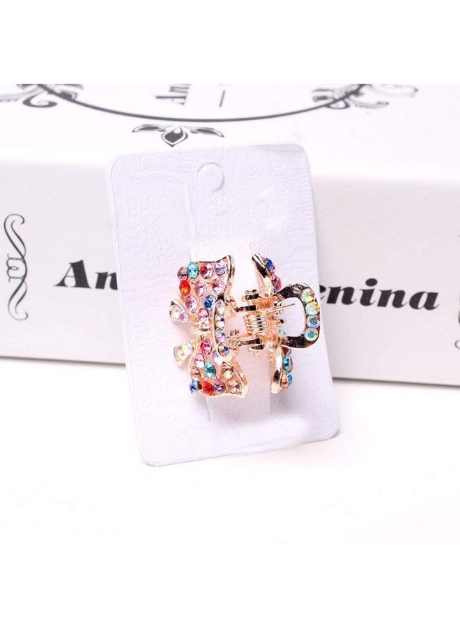 Suoirblss 6Pcs Fashion Crystal Metal Jaw Claw Hair Clip Vintage Small Rhinestone Hair Claws Hairpins Hair Claw Barrettes For Women (No 1) - Image 5