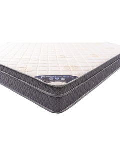 Almutlaq Furniture Ultima Plush Top - Foam And Bonnell Spring Mattress Including Anti-Allergen Feature Ensuring A Clean And Healthy Sleep Enviroment - Super King Size Mattress 200x200x24 CM - Colour White Dark Grey  - Image 4