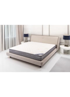 Almutlaq Furniture Ultima Plush Top - Foam And Bonnell Spring Mattress Including Anti-Allergen Feature Ensuring A Clean And Healthy Sleep Enviroment - Super King Size Mattress 200x200x24 CM - Colour White Dark Grey  - Image 2