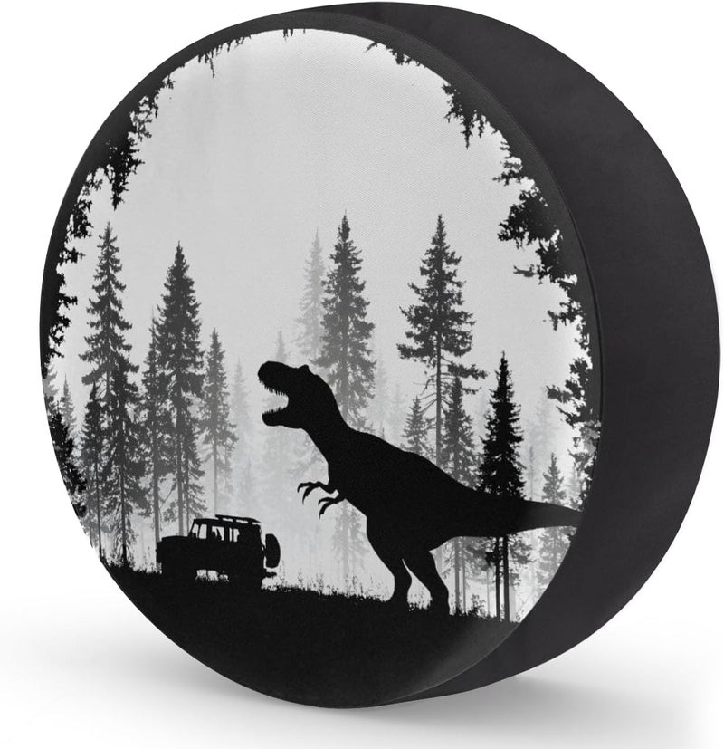 cfpolar Spare Tire Cover for RV Trailer,Dinosaur Waterproof Sun Leather Wheel Cover,Camper Spare Tire Covers Fit for Jeep Travel Trailer SUV Truck Accessories (16 in for Diameter 29” - 31”),F-5 - Image 2