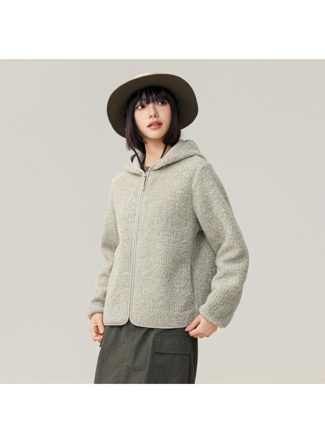 Flying in the snow Women's Short Fleece Jacket 2025 Autumn New Simple Versatile Personality Trend Long Sleeve Jacket Women - Image 4