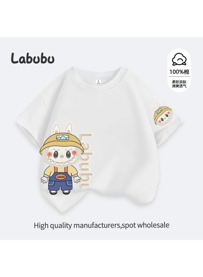 200g Hot Cute Style Cartoon Children's T-shirt Summer Pure Cotton Casual Short-sleeve Top